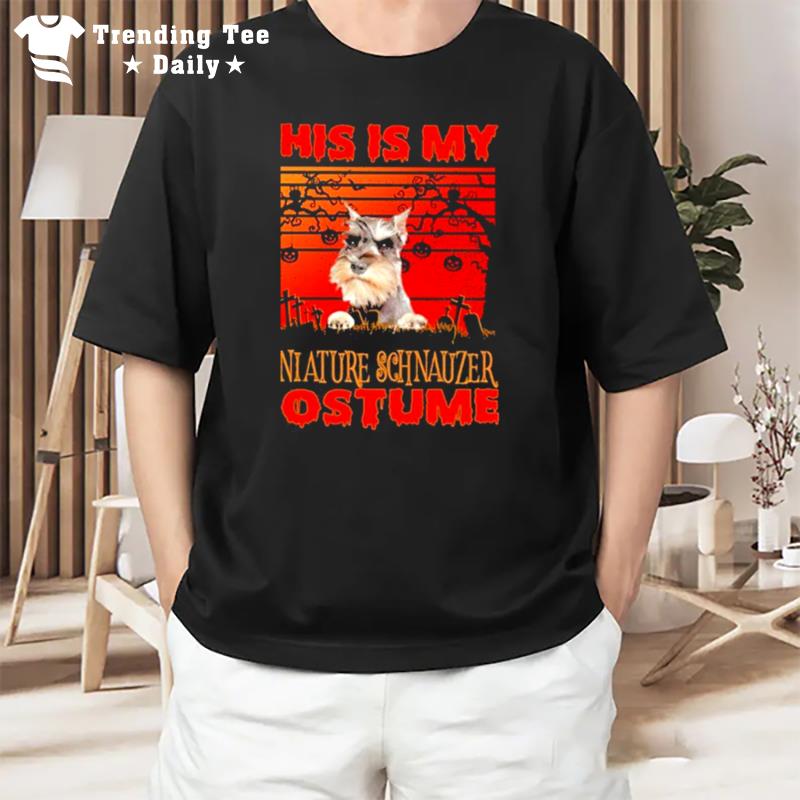 This Is My Grey Miniature Schnauzer Costume Vintage Halloween T-Shirt