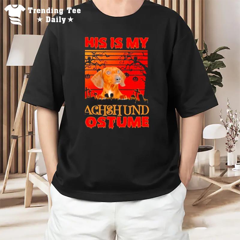 This Is My Red Dachshund Costume Vintage Halloween T-Shirt