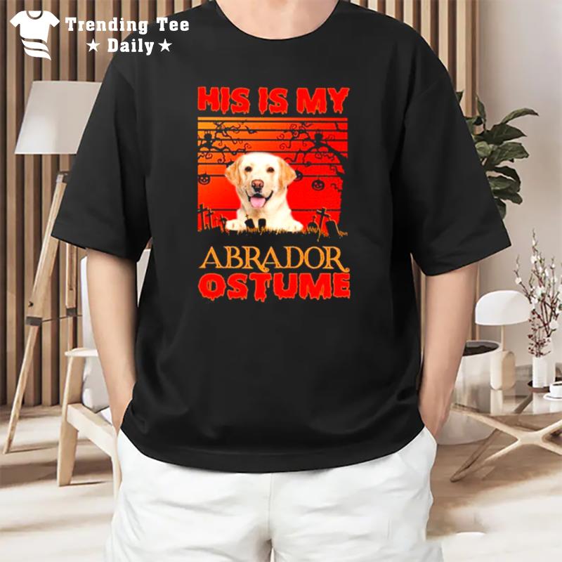 This Is My Yellow Labrador Costume Vintage Halloween T-Shirt