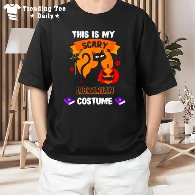 This Is My Scary Librarian Costume Cat Halloween T-Shirt