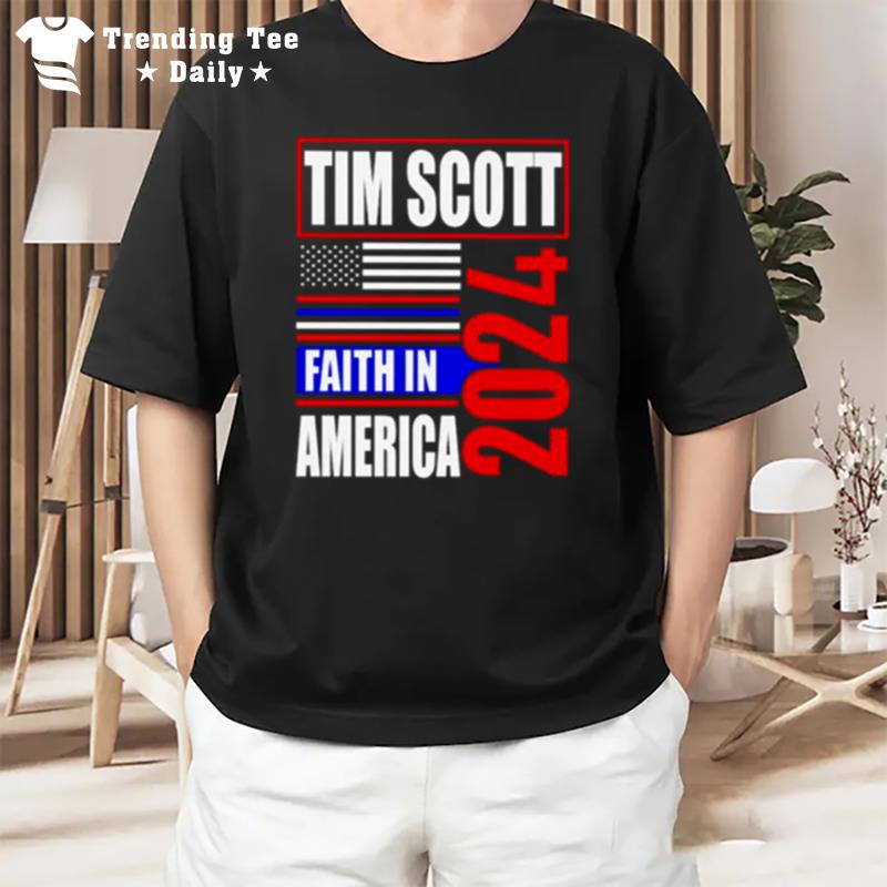 Tim Scott 2024 Faith In American T-Shirt