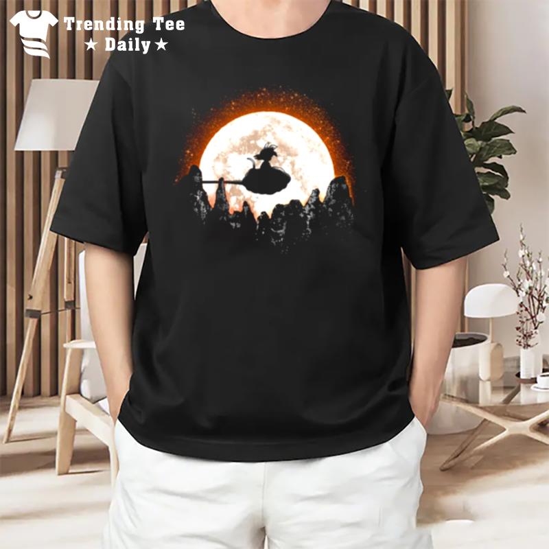 Tiny Goku And The Moon Dragon Ball T-Shirt