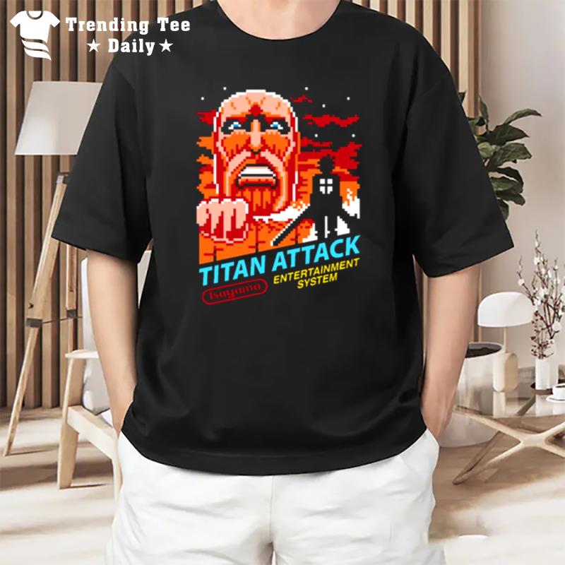 Titan Attack Entertainment System Pixel Ar T-Shirt