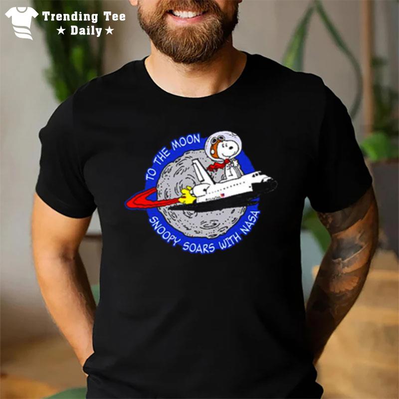 To The Moon Snoopy Soars With Nasa T-Shirt