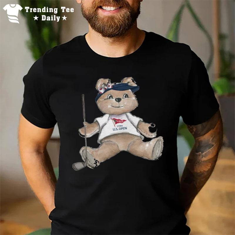 Toddler 2023 Us Open Tiny Turnip White Girl Teddy T-Shirt