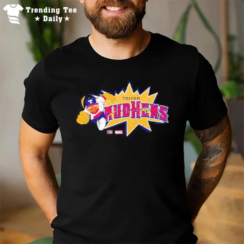 Toledo Mud Hens Marvel's Defenders Of The Diamond Youth Burs T-Shirt