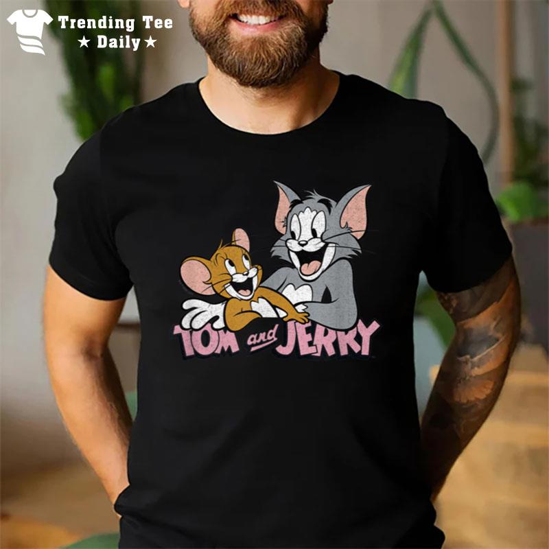 Tom And Jerry Pink Font B09Znydmmh T-Shirt