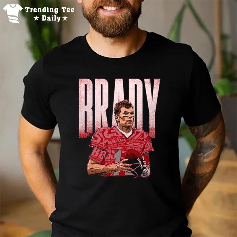 Tom Brady Tampa Bay Buccaneers Statistics Bold Signature T-Shirt