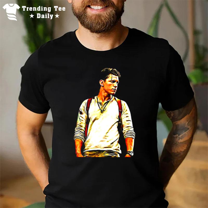 Tom Holland In Uncharted Movie Graphic T-Shirt