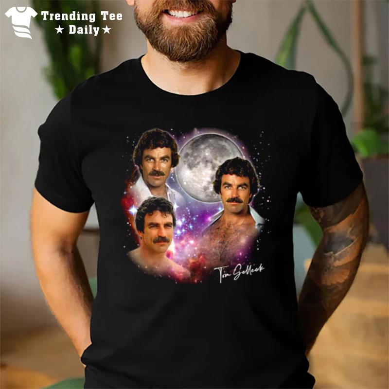 Tom Selleck Original Fan Art 80S Magnum Pi T-Shirt