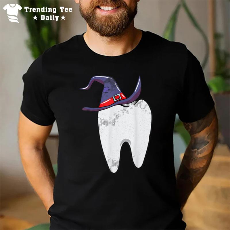 Tooth Witch Lazy Halloween Costume Dentist Dental Hygienist T-Shirt