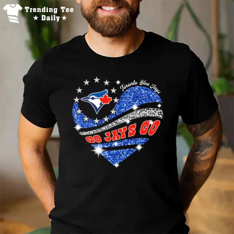 Toronto Blue Jays Go Jays Go Heart Diamond T-Shirt