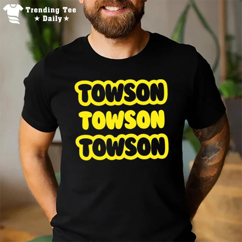 Towson X3 Typographic Design T-Shirt