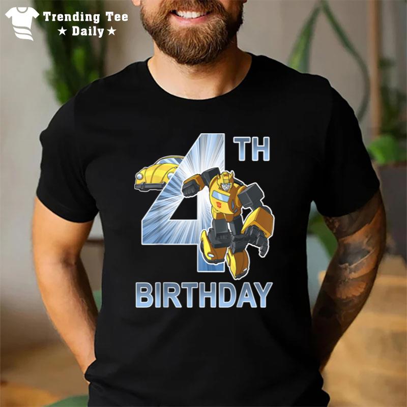 Transformers Bumblebee 4Th Birthday T-Shirt