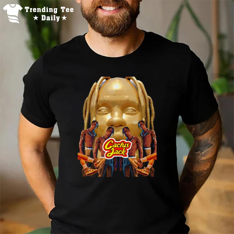 Travis Scott Cactus Jack Gold Big Face T-Shirt