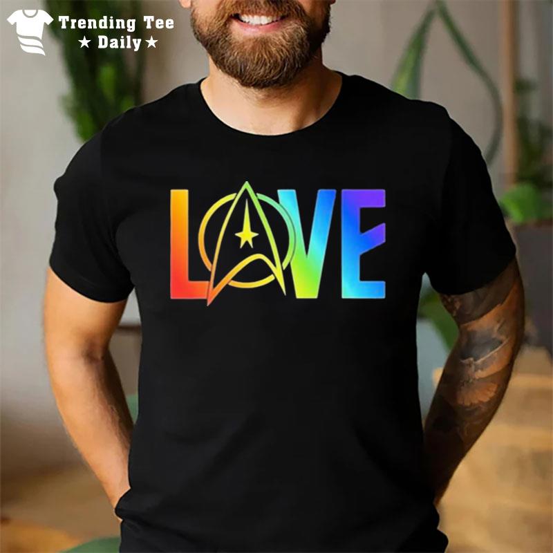 Trek Love Rainbow Star Trek Lgbt Love T-Shirt