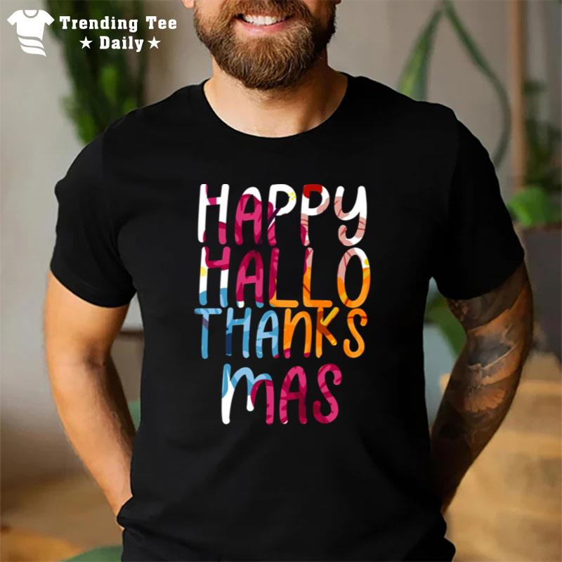 Tropical Happy Hallothanksmas T-Shirt