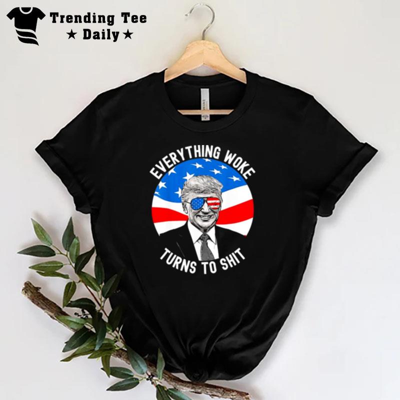 Trump Everything Woke Quotes Vote Trump 2024 Re Election Tee T-Shirt