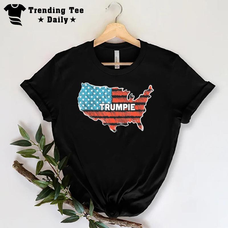 Trumpie Anti Biden Sucks Democrat Distressed American Flag Tee T-Shirt