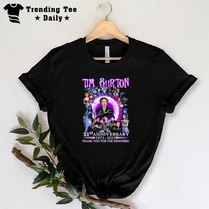 Tum Burton Movie Signature The Nightmare Before Christmas Edward Scissorhands Corpse Bride Beetlejuices Autumn Vibe T-Shirt