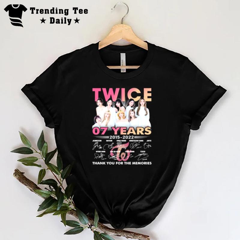 Twice 07 Years 2015 2022 Signatures Thank You For The Memories T-Shirt