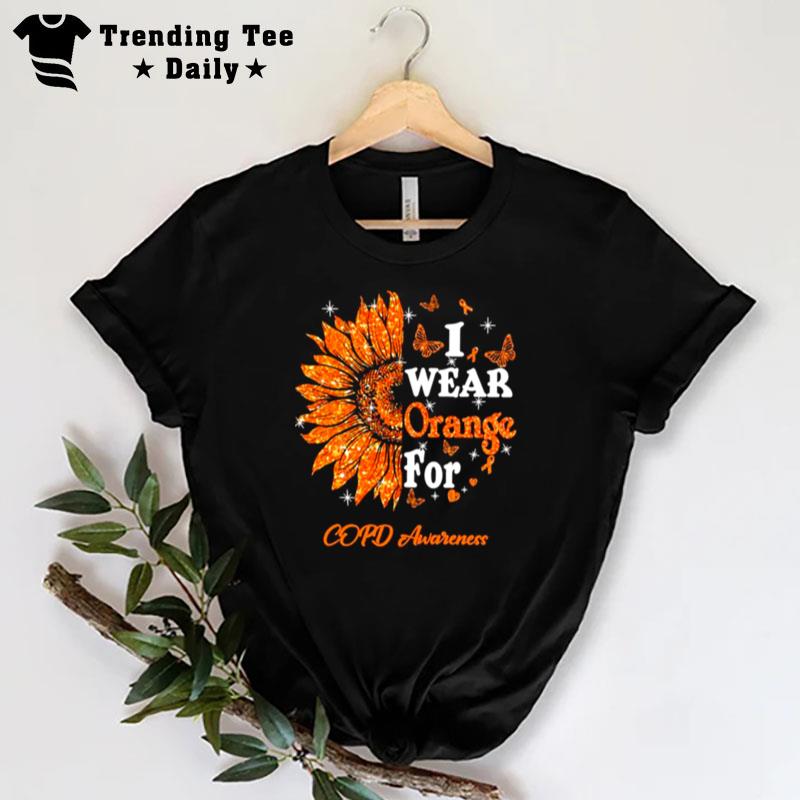 Twinkle Sunflower I Wear Orange For Copd Awareness Shir T-Shirt