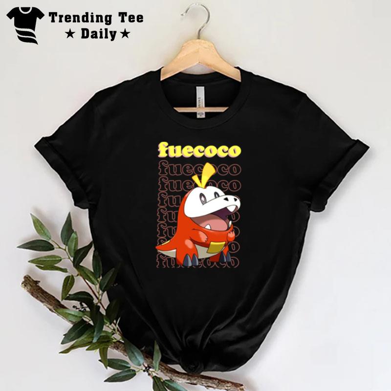 Typography Fuecoco Pokemon T-Shirt