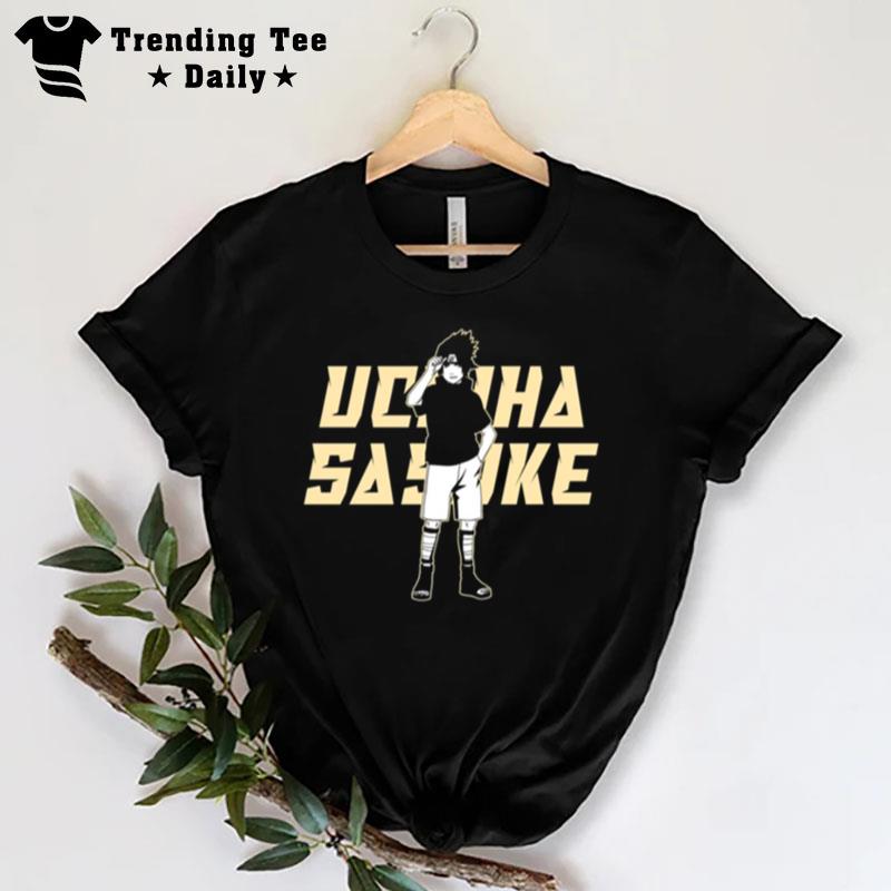 Uchiha Sasuke Logo Text Art Naruto Shippuden T-Shirt