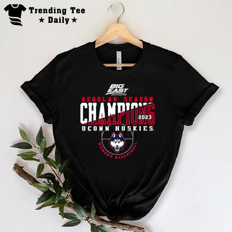 Uconn Huskies 2023 Big East Women's Basketball Regular Season Champions Locker Room T-Shirt