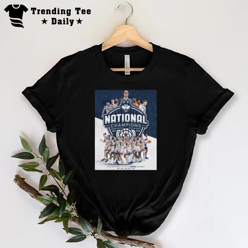 Uconn Huskies 5Th National Champions 2023 Poster T-Shirt