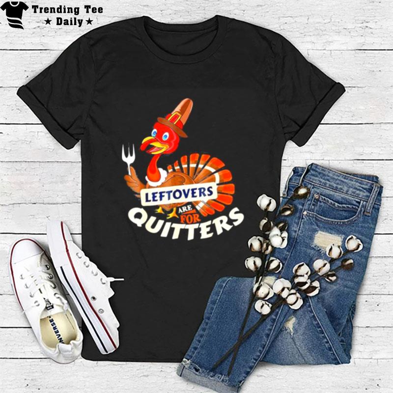 Ugly Thanksgiving Sweater Leftover For Quitter Turkey Vintage T-Shirt