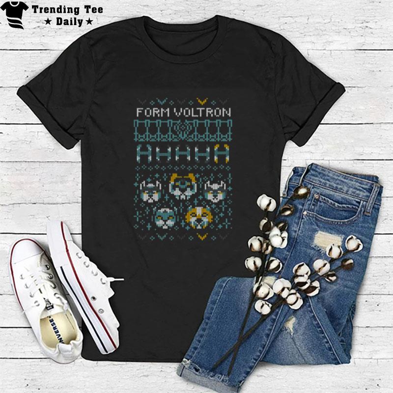 Ugly Voltron Holiday Pattern Christmas T-Shirt