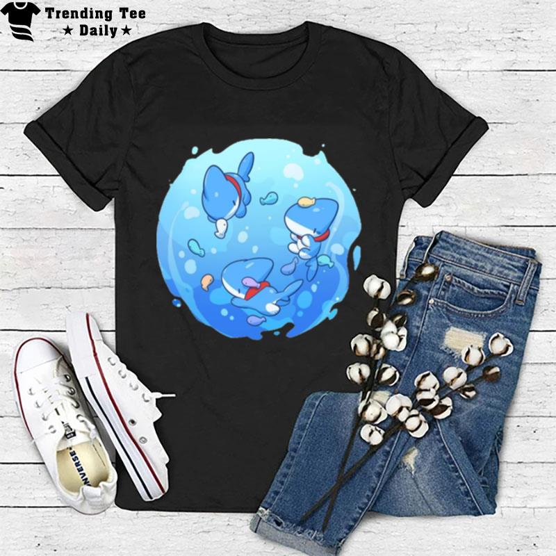 Under The Ocean Sharkdog Cartoon T-Shirt