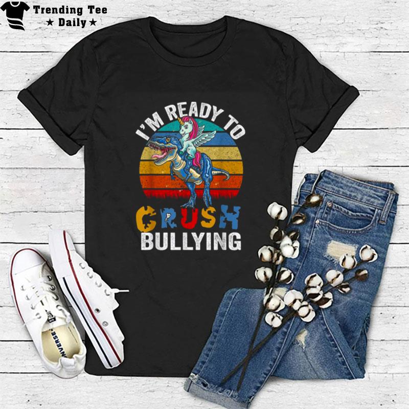 Unity Day Orange Kids Stop Bullying Unicorn Trex Boys Anti Bullying T-Shirt