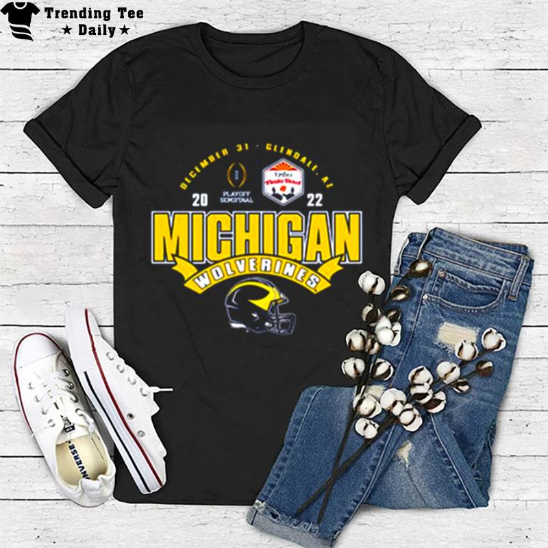 University Of Michigan Football 2022 College Football Playoff Fiesta Bowl Nickel Blitz T-Shirt