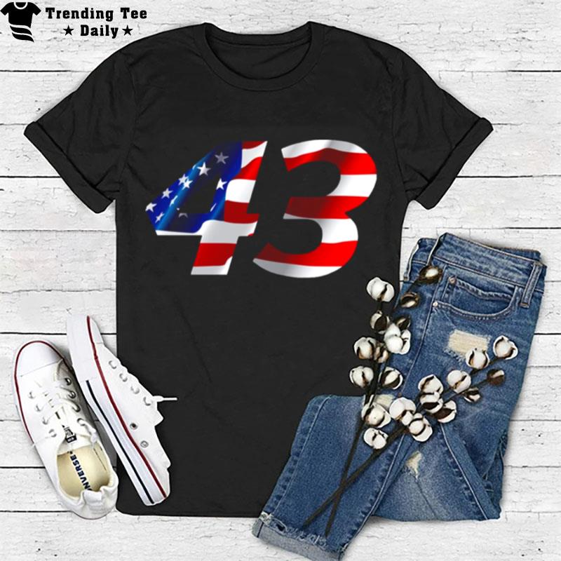 Us Flag Erik Jones Usa 43 T-Shirt