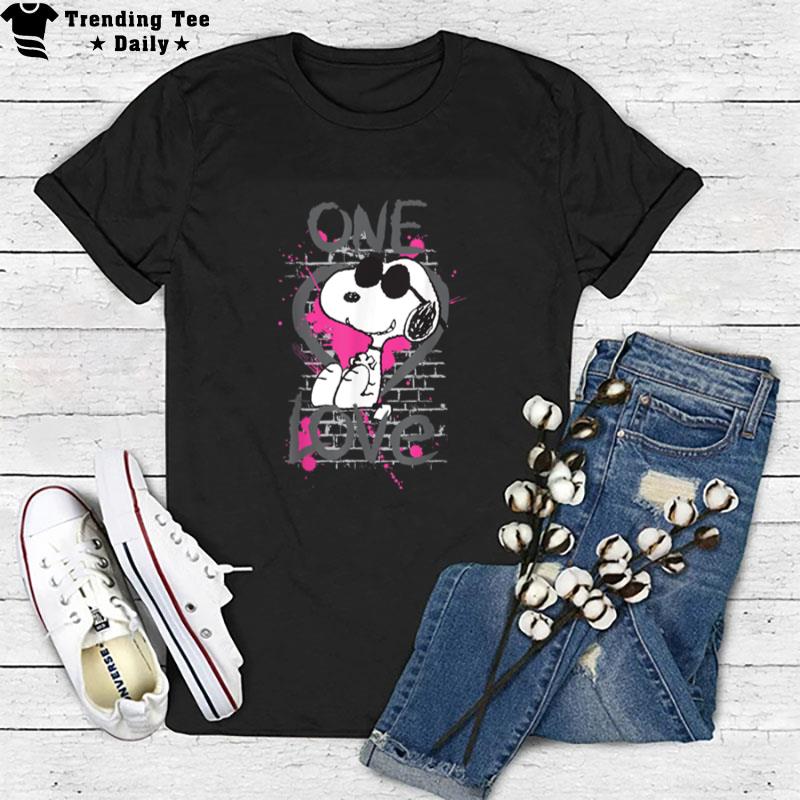 Us Peanuts Snoopy Graphic One Love 01_H T-Shirt