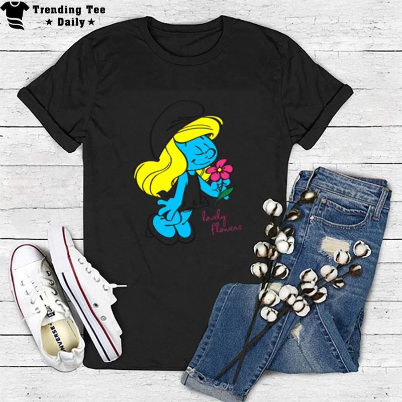 Us The Smurfs Smurfette Lovely Flowers T-Shirt