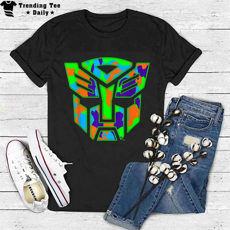 Us Transformers Logo Autobot Neon Camo 01_H T-Shirt