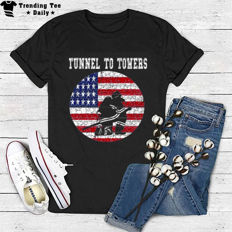 Usa Flag Tunnel To Towers Trending Vintage T-Shirt