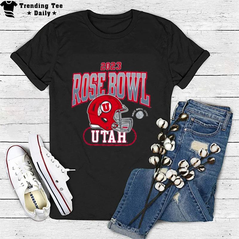 Utah Utes Rose Bowl Game 2023 Helmet Vintage Washed T-Shirt