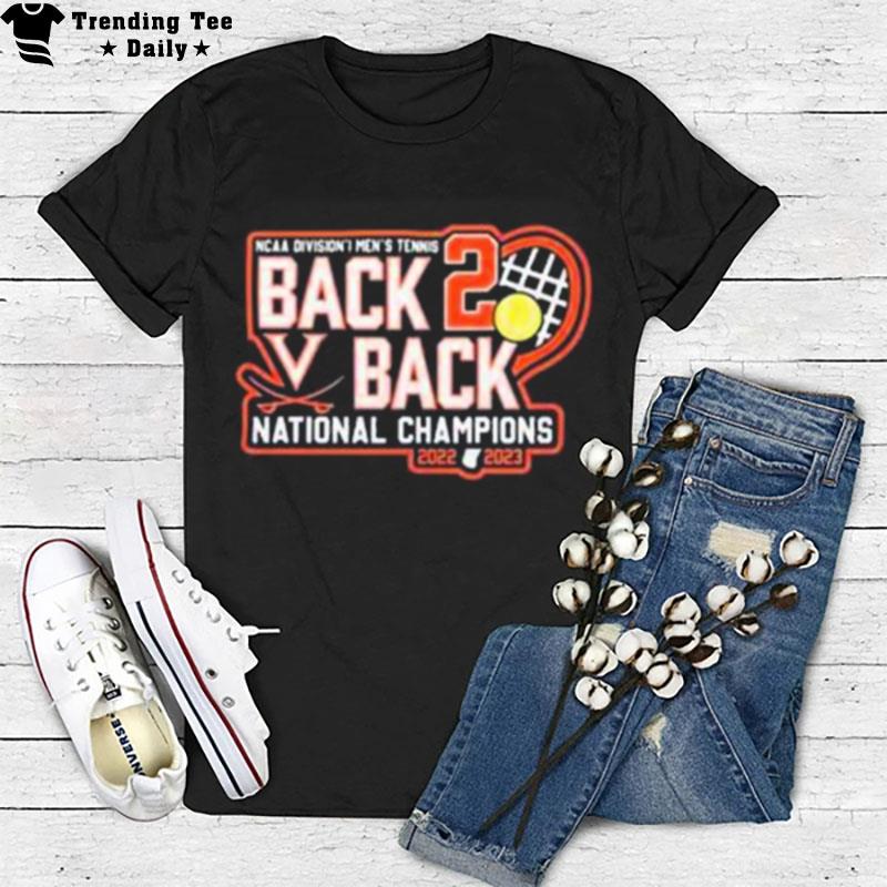 Uva 2023 Ncaa Men's Tennis Back 2 Back National Champions T-Shirt