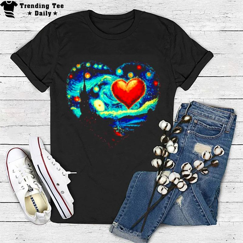 Valentine Van Gogh Starry Nigh T-Shirt