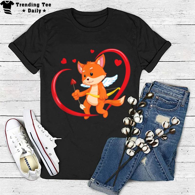 Valentines Day Fox With Heart Arrow