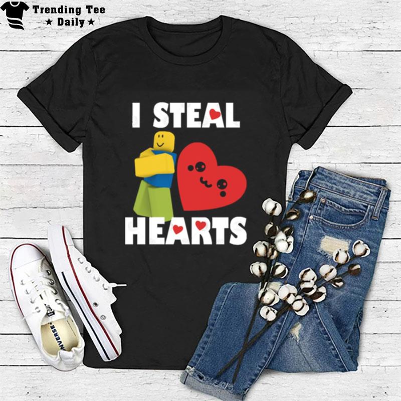 Valentines Day I Steal Hearts Roblox Noob T-Shirt