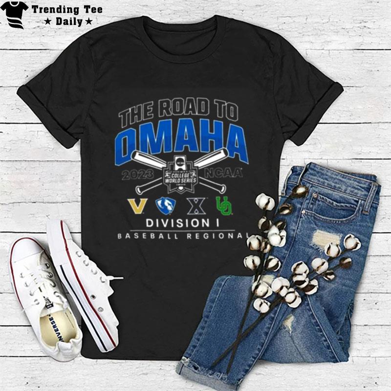 Vanderbilt Four Team 2023 Ncaa Division I Baseball Regional The Road To Omaha T-Shirt