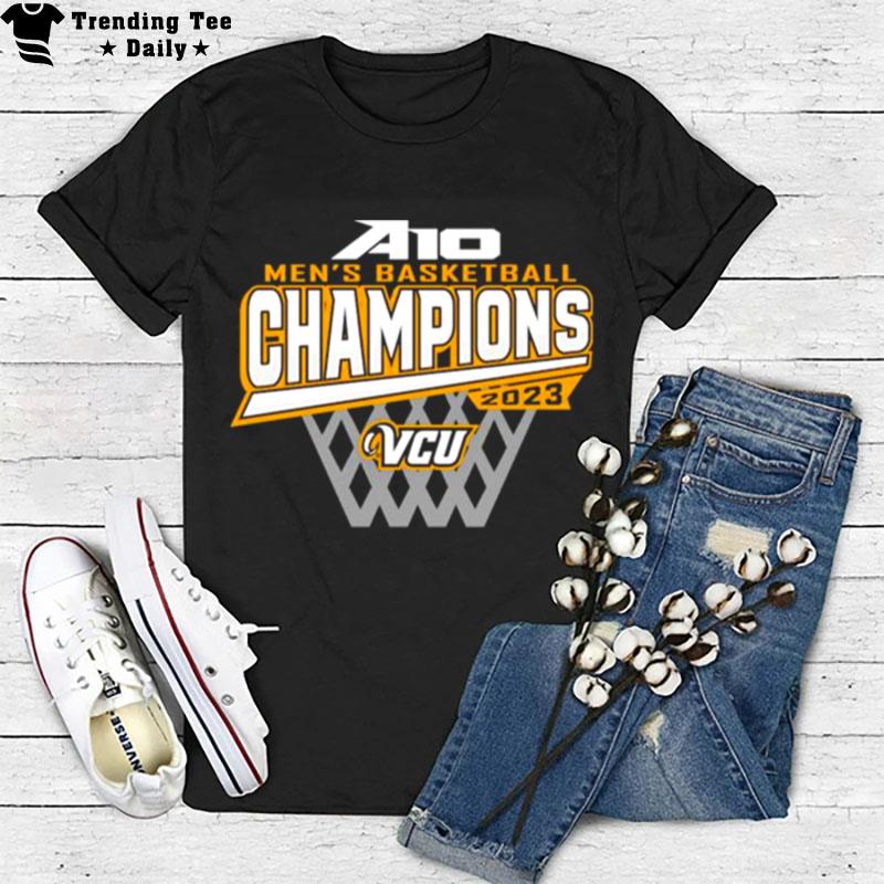 Vcu Rams 2023 Atlantic 10 Men's Basketball Conference Tournament Champions Locker Room T-Shirt