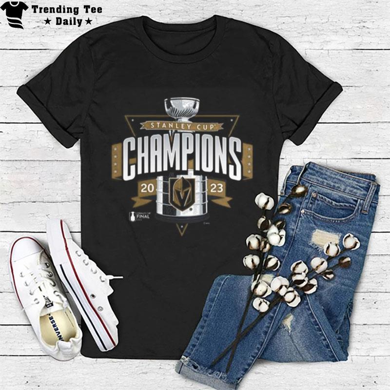 Vegas Golden Knights 2023 Stanley Cup Champions Trophy T-Shirt