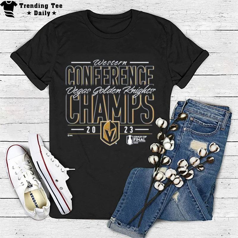 Vegas Golden Knights 2023 Western Conference Champions Goal T-Shirt