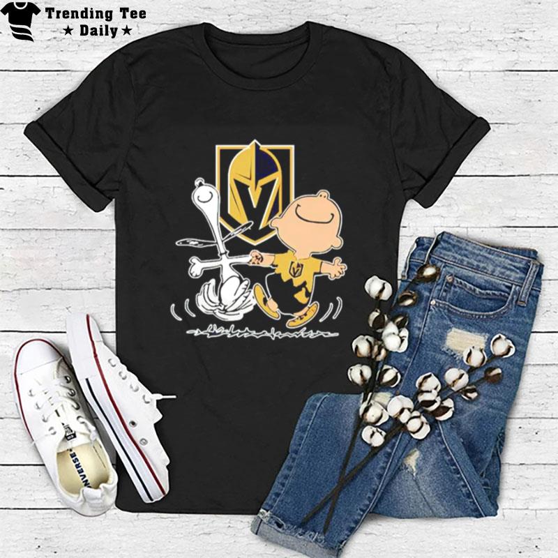 Vegas Golden Knights Snoopy And Charlie Brown Dancing T-Shirt